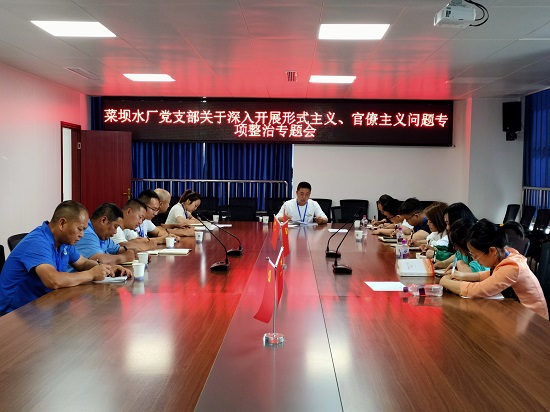 菜壩水廠黨支部召開關(guān)于深入開展形式主義、官僚主義問(wèn)題專項(xiàng)整治專題會(huì)